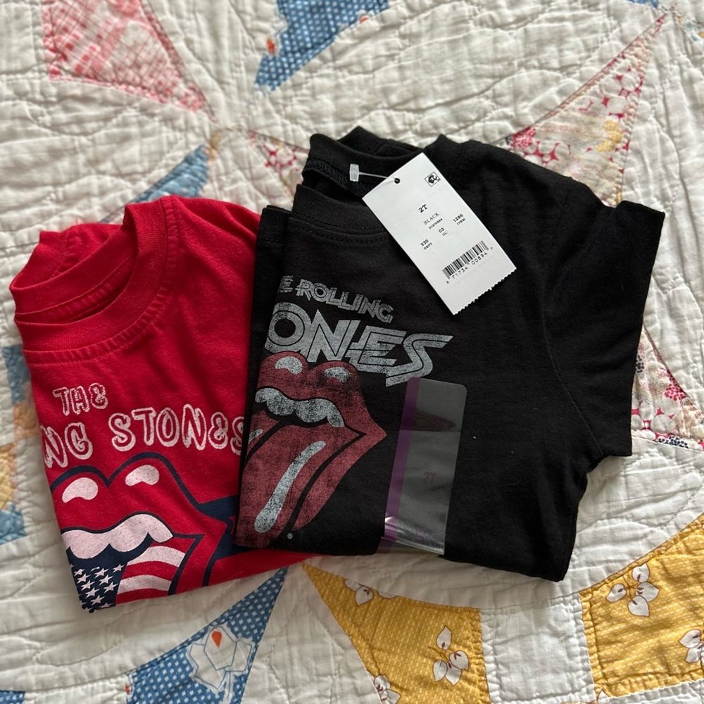 the Rolling Stones Kids T-Shirt - Red & Black